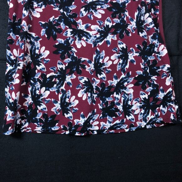 Vera Wang Womens Blouse Multicolored Floral Petite Sleeveless Stretch LP - Picture 3 of 12